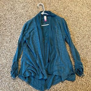 Women’s blue lacy cardigan